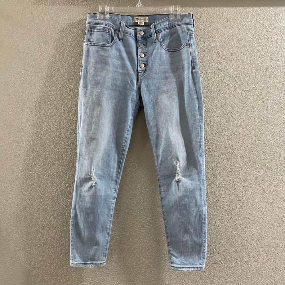 Madewell 9” High Rise Skinny Button Fly Jeans
